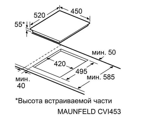 Варочная панель MAUNFELD CVI453STBKC