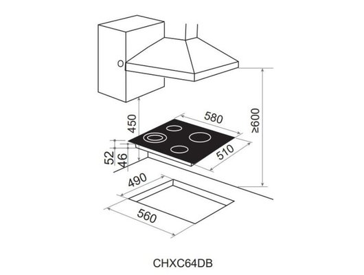 Варочная панель CANDY CHXC64DB
