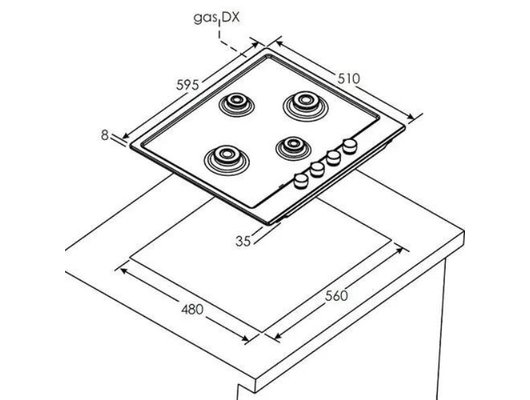 Варочная панель CANDY CHG6BF4WPX