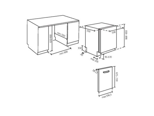 Встраиваемая посудомоечная машина CANDY CI 5C7F0A-08