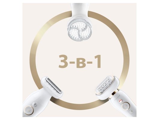 Эпилятор BRAUN SES 9-030 SensoSmartTM Flamingo белый/розовый