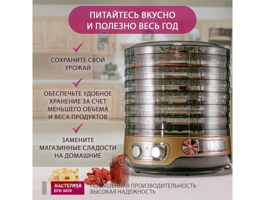 Сушилка МАСТЕРИЦА EFD 3070 черно-золотистый