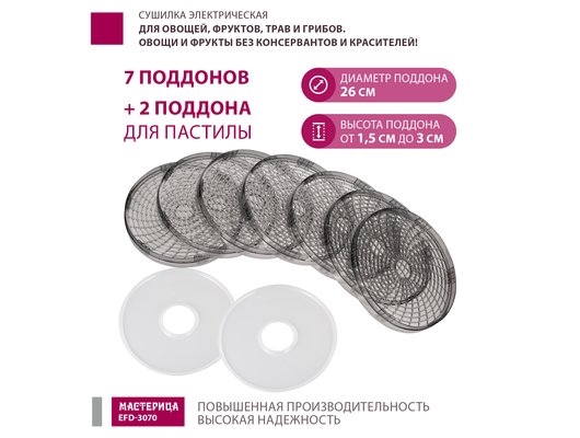 Сушилка МАСТЕРИЦА EFD 3070 черно-золотистый