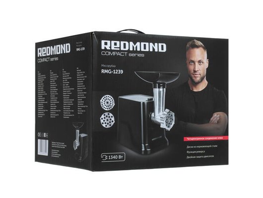 Мясорубка REDMOND RMG-1239 черный