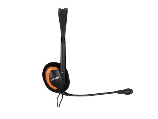 Наушники с микрофоном проводные CANYON CNS-CHS01BO (Быт)