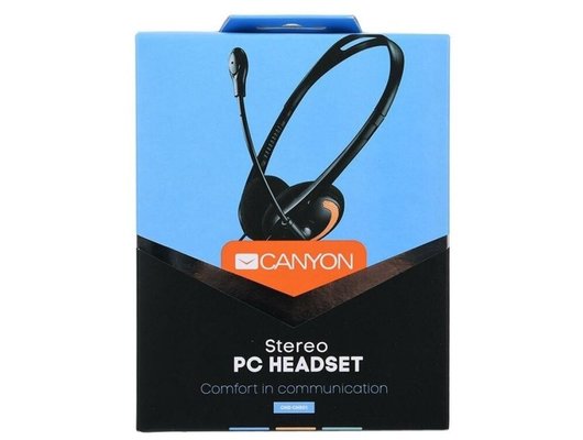 Наушники с микрофоном проводные CANYON CNS-CHS01BO (Быт)