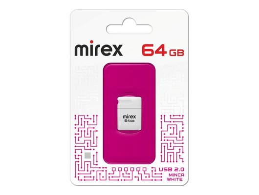 USB Флеш Mirex 64Gb MINCA WHITE (13600-FMUMIW64)