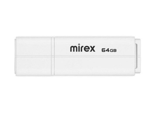 USB Флеш Mirex Line 64GB, USB 2.0, Белый (Быт)