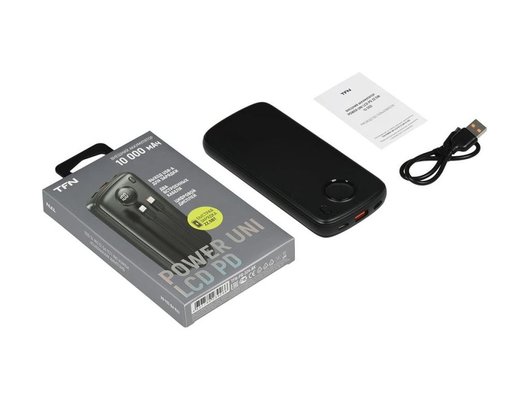 Внешний аккумулятор TFN 10000mAh Uni LCD PD 22.5W black TFN-PB-324-BK