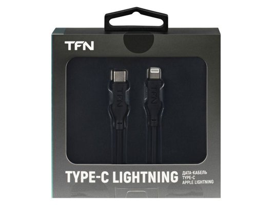 Кабель TFN 8pin-TypeC silicone 0.6m bk TFN-C-SIL-CL06M-BK
