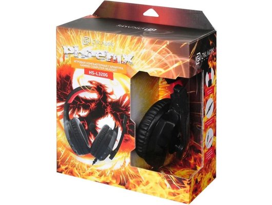 Игровые наушники проводные Oklick HS-L320G Phoenix черный 1.9м мониторные (Быт)