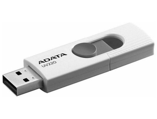 USB Флеш A-DATA Classic 64GB UV220, USB 2.0, белый/серый (Быт)