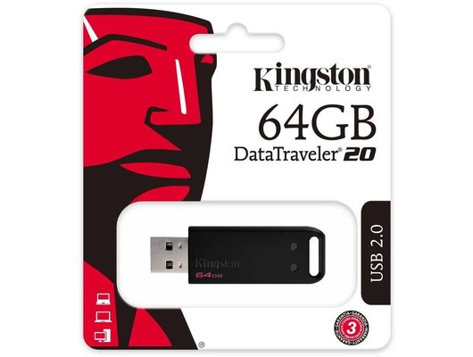 USB Флеш Kingston 64GB USB 2.0 DataTraveler 20 (Быт)
