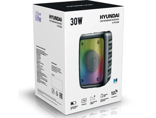 Портативная акустика HYUNDAI H-PS1006 черный