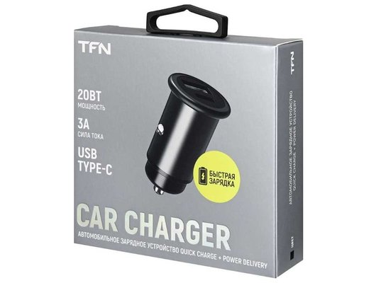 Зарядное устройство TFN АЗУ2 RAPID QC+PD 20W б/кабеля black TFN-CCRPD18W03
