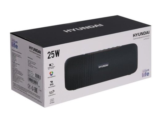 Портативная акустика HYUNDAI H-PS1021 ЧЕРНЫЙ/ЧЕРНЫЙ
