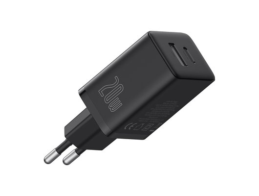 Зарядное устройство Baseus СЗУ Cube USB-C+A 20W black