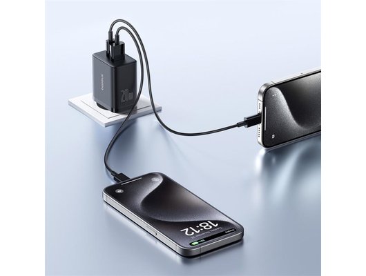 Зарядное устройство Baseus СЗУ Cube USB-C+A 20W black