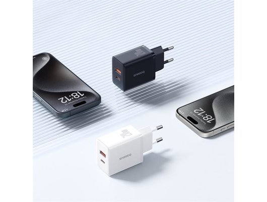 Зарядное устройство Baseus СЗУ Cube USB-C+A 20W black