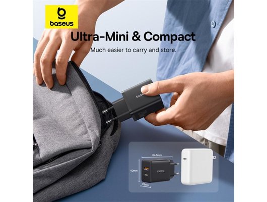Зарядное устройство Baseus СЗУ Cube USB-C+A 20W black