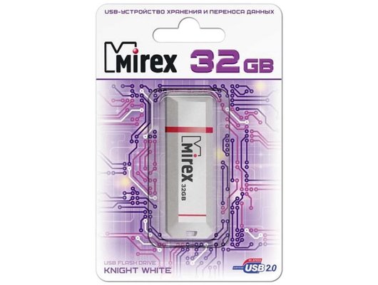USB Флеш Mirex 32Gb KNIGHT WHITE (13600-FMUKWH32)