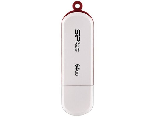 USB Флеш Silicon Power 64Gb LuxMini 320 белый (Быт)