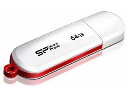 USB Флеш Silicon Power 64Gb LuxMini 320 белый (Быт)