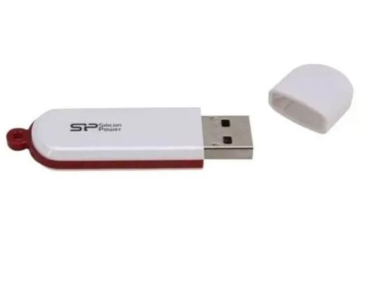 USB Флеш Silicon Power 64Gb LuxMini 320 белый (Быт)