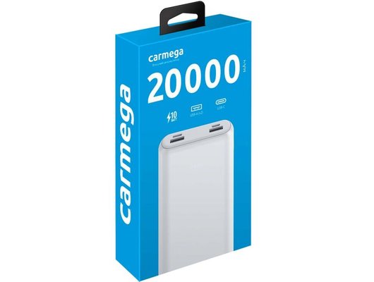Внешний аккумулятор Carmega 20000mAh Charge 20 white CAR-PB-202-WH