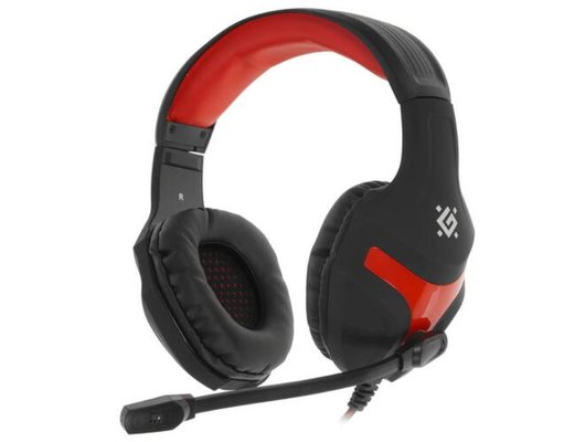Игровые наушники проводные Defender Scrapper 500 красный/черный