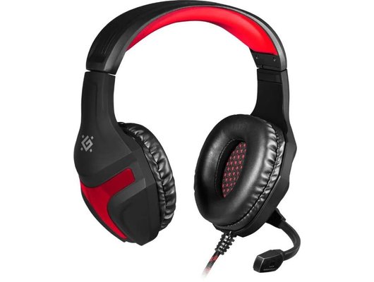 Игровые наушники проводные Defender Scrapper 500 красный/черный