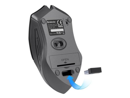 Мышь беспроводная Defender Accura MM-275 черная/синяя