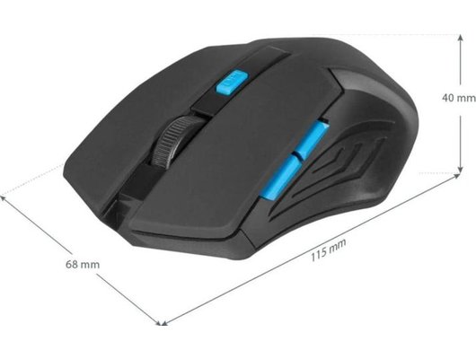 Мышь беспроводная Defender Accura MM-275 черная/синяя
