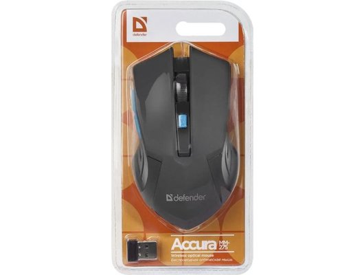 Мышь беспроводная Defender Accura MM-275 черная/синяя