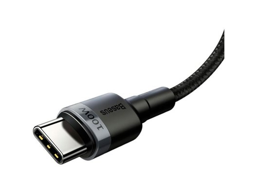 Кабель Baseus USB-C->-C CL 100W 1m GRBK BAS-CATKLF-DLG1