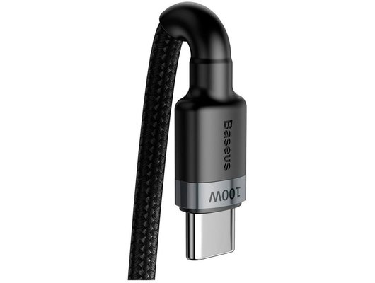 Кабель Baseus USB-C->-C CL 100W 1m GRBK BAS-CATKLF-DLG1