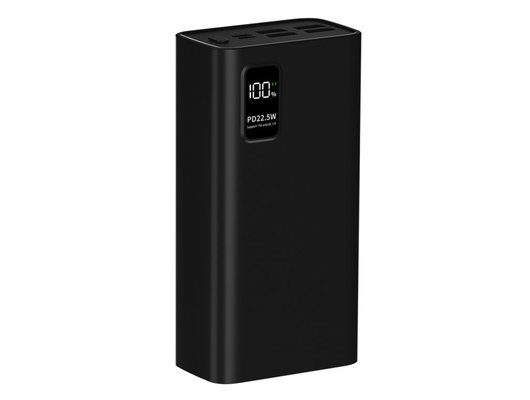 Внешний аккумулятор PERO PB07 30000 mAh, Li-Pol, output USB-C + 4 USB-A, черный