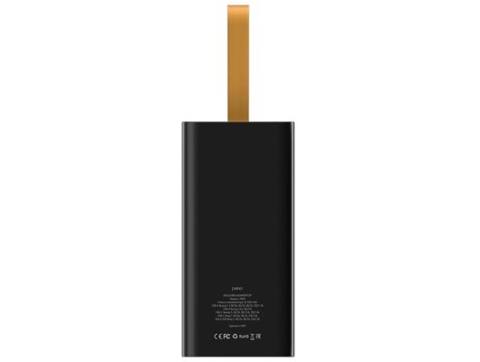 Внешний аккумулятор PERO PB09 50000 mAh, Li-Pol, output USB-C + 4 USB-A, черный