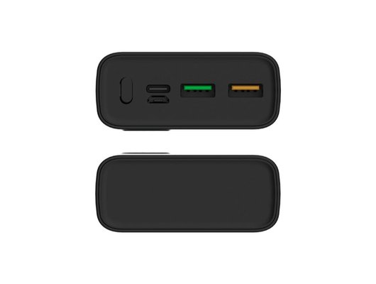 Внешний аккумулятор PERO PB06 20000 mAh, Li-Pol, output USB-C + 2 USB-A, черный