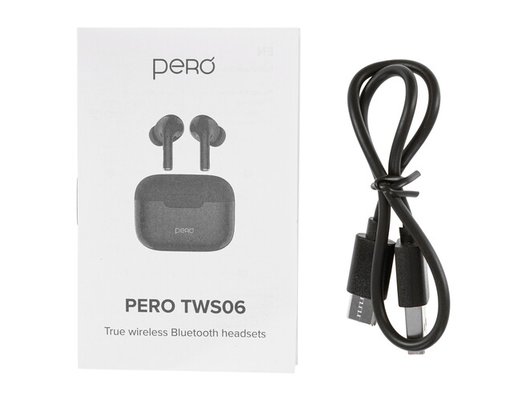 Гарнитуры TWS стерео PERO TWS06 COMFORT BLACK