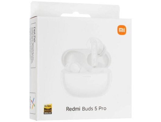 Гарнитуры TWS стерео XIAOMI REDMI BUDS 5 PRO WHITE (M2317E1/BHR7662GL)