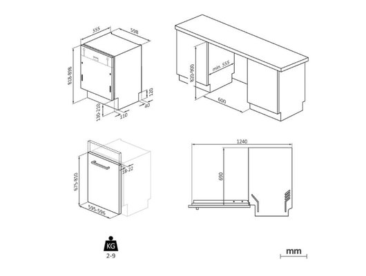 Встраиваемая посудомоечная машина HAIER XS 6B0M4PB-08