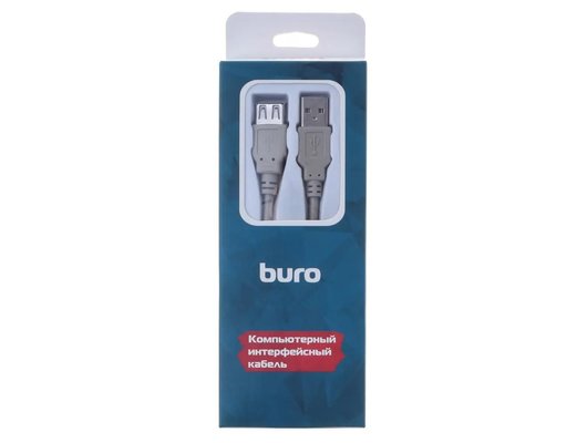 USB Кабель Buro BHP RET USB_AF30 USB A(m) USB A(f) 3м серый (Быт)
