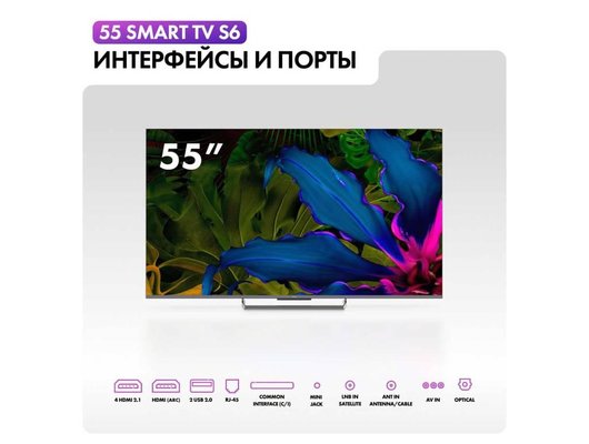 4K (Ultra HD) Smart телевизор HAIER 55 SMART TV S6 (ИМП)