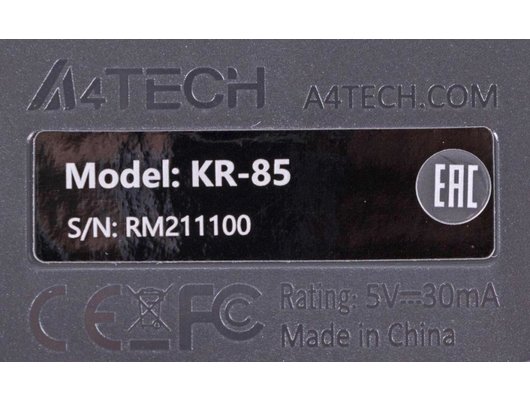 Клавиатура проводная A4Tech KR-85 черный