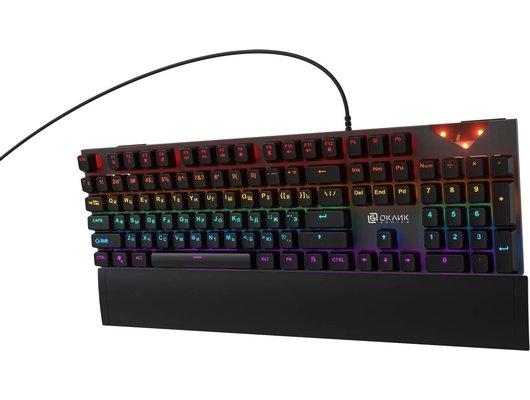 Клавиатура проводная игровая Oklick 935G RAGNAR механическая черный