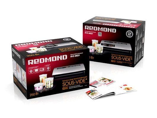 Вакуумные упаковщики REDMOND RVS-M021 серый металлик