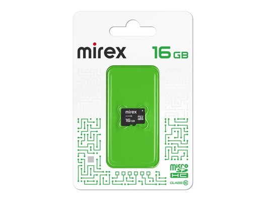 Карта памяти Mirex microSDHC 16Gb Class 10 (13612-MC10SD16)