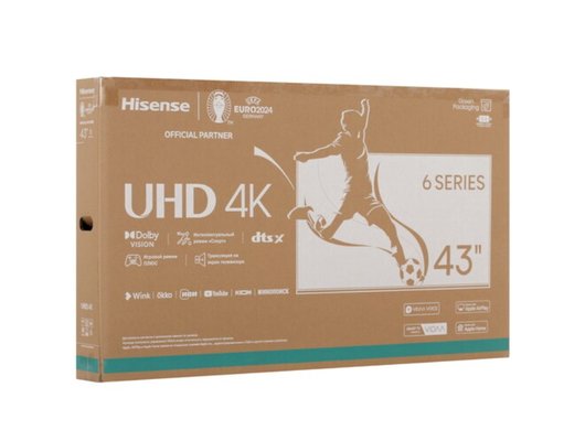4K (Ultra HD) Smart телевизор HISENSE 43A6N (ИМП)