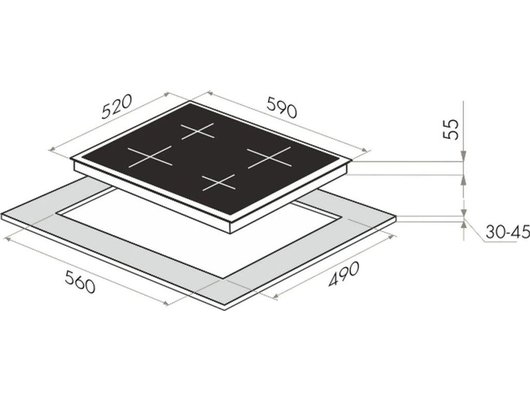 Варочная панель MAUNFELD EVI.594-BK